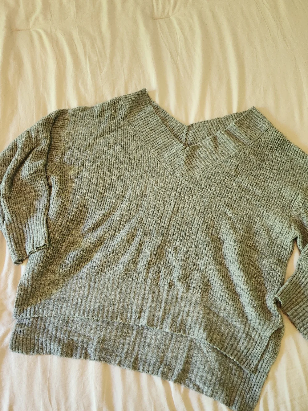 She + Sky Heather Gray Knit Sweater
